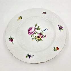 Saksisk Blomst Middagstallerken nr. 25. sortering 1 