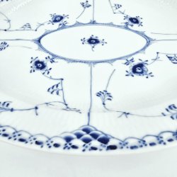 Musselmalet Halvblonde Riflet fad nr. 1-533. sorterin 1  