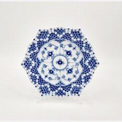 Musselmalet Helblonde Kage / Sidetallerken nr. 1-1144. sortering 1 