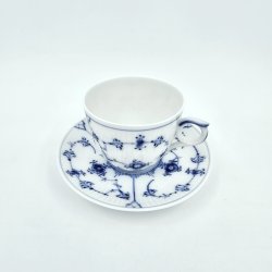 Musselmalet Riflet Kaffekop nr.1-2162. sortering 1 