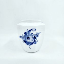 Bl� Blomst Kantet Vase nr. 10-8612. sortering 1