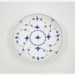 Musselmalet Riflet Stor Kompotskl nr. 1-481. sortering 3 