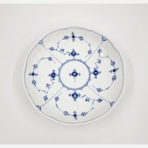 Musselmalet Riflet Stor Kompotskl nr. 1-481. sortering 3 