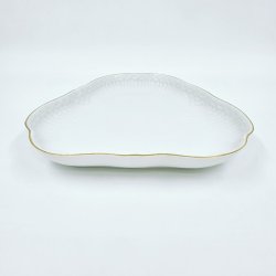 Tradition Hvid Halvblonde Trekantet Fad nr. 1275-515. Sortering 1 