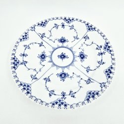 Musselmalet Helblonde Sildetallerken nr. 1-1086. sortering 2 