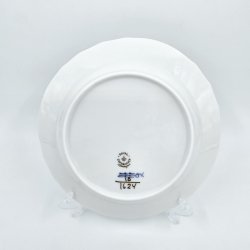 Bl� Blomst Svejfet Tallerken nr. 10-1624. sortering 1  