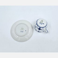 Bing &amp; Grndahl Musselmalet Riflet Kaffekop 1 sortering 