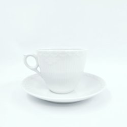 Hvid Halvblonde Kaffekop nr. 072. Sortering 2 