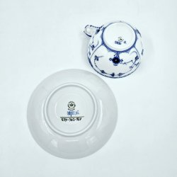 Musselmalet Halvblonde Tekop nr. 1-524. sortering 1