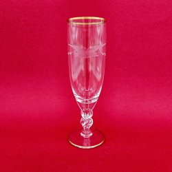 Mgeglas Champagne Fljte Med Guldkant 