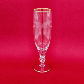 Mgeglas Champagne Fljte Med Guldkant 