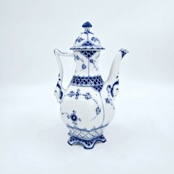 Musselmalet Helblonde Portions Kaffekande nr. 1-1030. sortering 2 