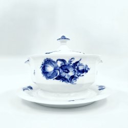 Bl� Blomst Kantet Sovsesk�l nr. 10-8602. sortering 2 Sj�lden 