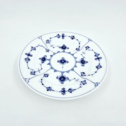 Musselmalet Riflet Kagetallerken nr. 1-181. sortering 1 