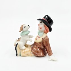 Royal Copenhagen Figur Klovn Med Hund nr. 212. sortering 1 