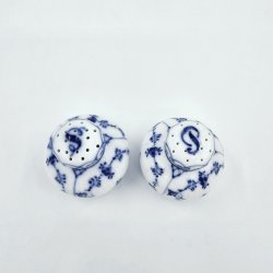 Musselmalet Riflet Halvblonde Salt &amp; Peber St nr. 711 / 712. sortering 1 