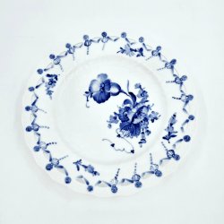 Bl Blomst Helblonde Middagstallerken nr. 10-1746. sortering 2 Sjlden  