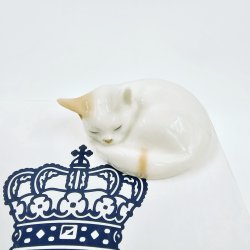 Royal Copenhagen Figur Kat Blanche nr. 678. Sortering 1 