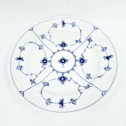 Musselmalet Riflet Middagstallerken nr. 1-175. sortering 2  