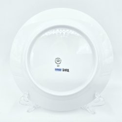 Royal Copenhagen Hvid Riflet Platin Tallerken nr. 620. sortering 2 