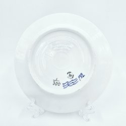 Musselmalet Riflet Sidetallerken nr. 1-300. sortering 1