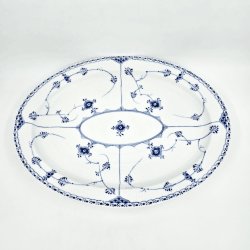 Musselmalet Halvblonde Ovalt Fad nr. 1-535. sortering 2  