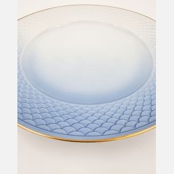 Bl Tone Dkketallerken / Musling nr. 248 Med Guldkant 2 sortering 