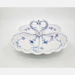 Musselmalet Riflet Cabaretfad nr. 1-395. sortering 1 Sjlden 