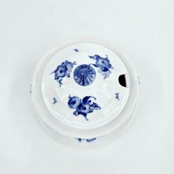 Bl� Blomst Kantet Sovsesk�l nr. 10-8602. sortering 2 Sj�lden 