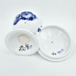 Bl Blomst Flettet Marmeladekrukke nr. 10-8142. sortering 1 Sjlden