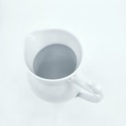 Hvid Riflet Kande nr. 444. sortering 2  