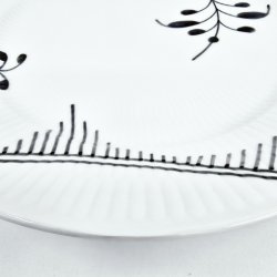 Sort Mega Riflet Frokosttallerken nr. 622. sortering 1 