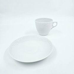 Hvid Halvblonde Kaffekop nr. 072. Sortering 2 