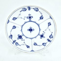 Musselmalet Riflet Underkop Med Guldkant sortering 1