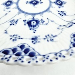 Musselmalet Helblonde Sildetallerken nr. 1-1086. sortering 1