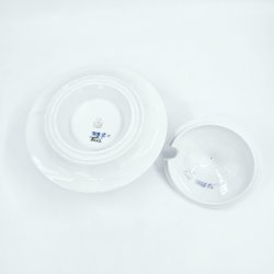 Bl� Blomst Kantet Sovsesk�l nr. 10-8602. sortering 2 Sj�lden 