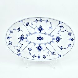 Musselmalet Riflet Oval asiet nr. 356. sortering 1 