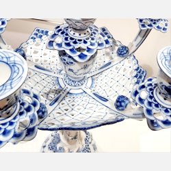 Musselmalet Helblonde Kandelaber nr. 1006. sortering 1 