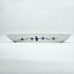 Musselmalet Halvblonde Aflangt Fad nr. 1-714. sortering 1 