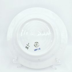 Musselmalet Riflet Dyb Tallerken nr. 1-169. sortering 1 