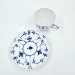 Musselmalet Riflet Kaffekop nr.1-2162. sortering 1 