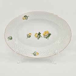 Erantis Ovalt Fad nr. 18 Med Guldkant 1 sortering  