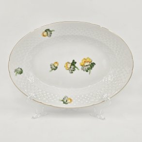 Erantis Ovalt Fad nr. 18 Med Guldkant 1 sortering  