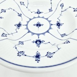 Musselmalet Riflet Dyb Tallerken nr. 1-326. sortering 2 Hotelporceln  