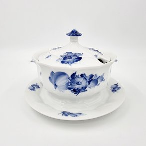 Bl blomst Kantet Sovseskl nr. 10-8602. sortering 1 Sjlden 