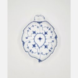 Musselmalet Halvblonde Stor Blad Asiet nr. 1-549. sorterin 2 