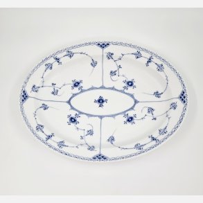 Musselmalet Halvblonde StortOvalt fad nr. 1-629. sortering 1