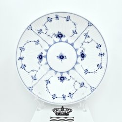 Musselmalet Riflet Dyb Tallerken nr. 600. sortering 2 