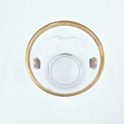 Mgeglas Isspand Med Guldkant Sjlden 