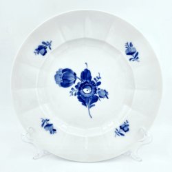 Bl� Blomst Kantet Frokosttallerken nr. 10-8550. sortering 3  